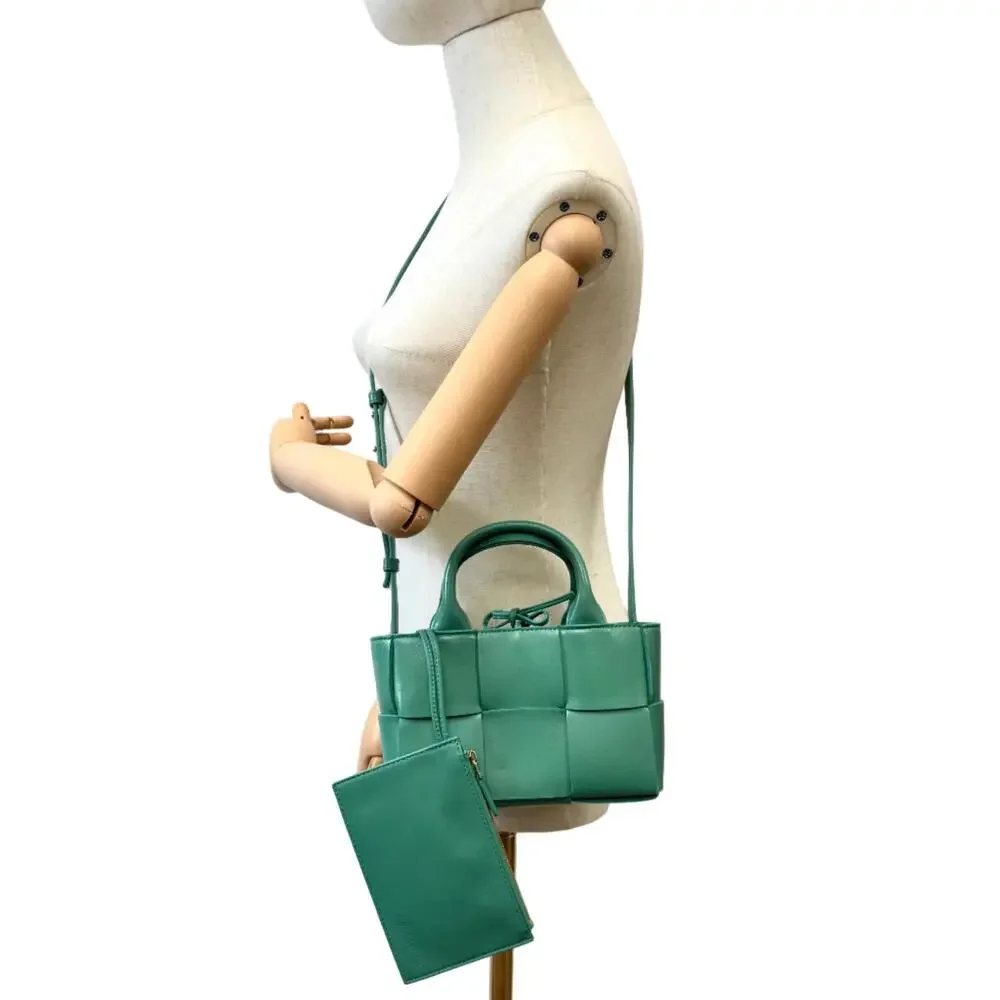 Intreccio Candy Arco Tote in Mermaid Green - Picture 10 of 12